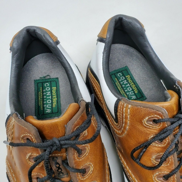 Footjoy Contour Series 54024 Saddle Golf Shoes - Picture 6 of 8